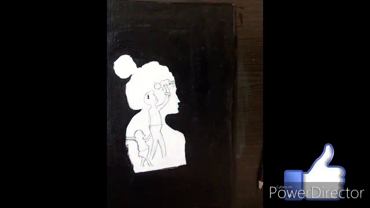 DIY Black and White Canvas Painting YouTube