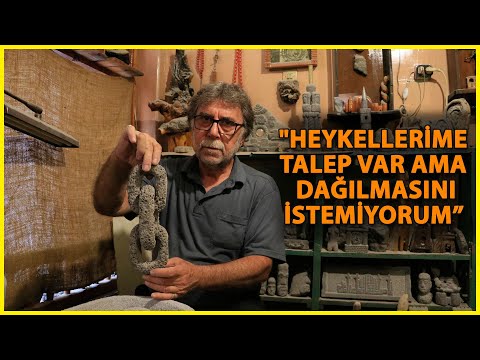 Emekli Öğretmen Bazalt Taşından Objeler Yapıyor