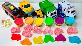 Rainbow Colors & Vehicles with Play-Doh | Learn Colors & Counting for Kids! | Baci's Learning Land