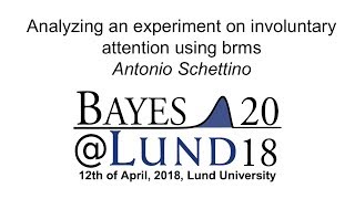 Analyzing an experiment on involuntary attention using brms, Antonio Schettino  - Bayes@Lund 2018