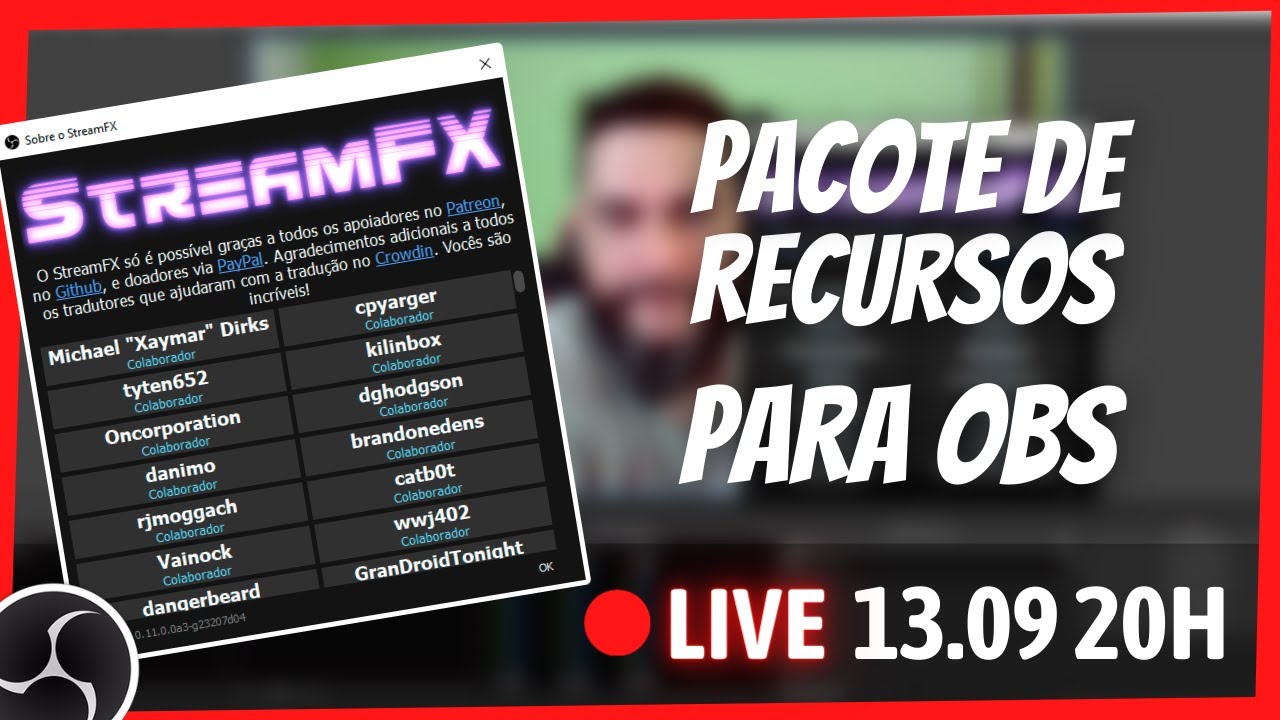  live de segunda 36 streamfx testando esse pacote de recursos