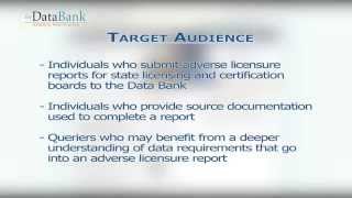 Data Bank Customer Support Resource Series: Reporting Adverse Licensure Actions