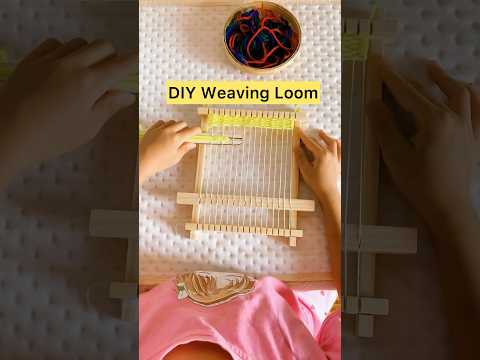 DIY Weaving Loom #shorts #weaving #finemotorskills #diy