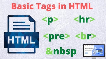 Basic Tags in HTML like p, hr, br, pre   || Hindi