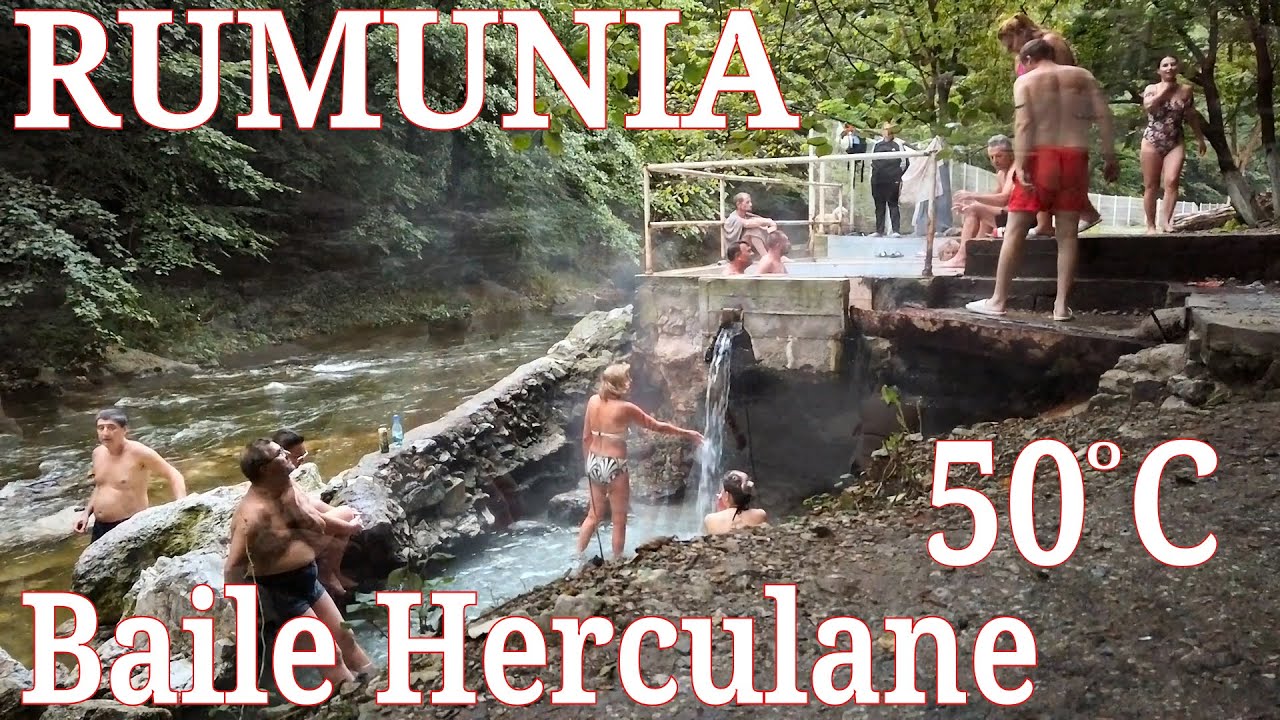 RUMUNIA.  Baile Herculane. Dojazd z Targu Jiu drogą 67D . Uzdrowisko. Grota Haidicilor.