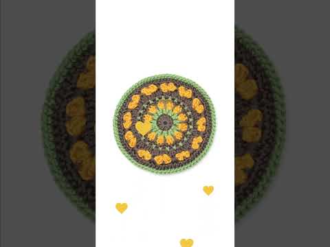 Crochet mandala coaster