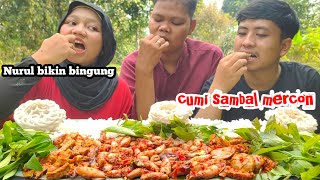 NURUL MAKES PEOPLE CONFUSED || MUKBANG SQUID WITH SAMBAL MERCON   JENGKOL BALADO   PUCUK SALAM   ...
