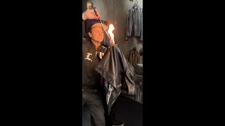 Burning a 6000$ Jacket🔥🔥🔥 #shorts #fire #leather @the_martinkey