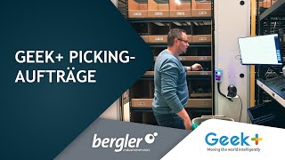 Die ersten Picking-Aufträge über Geek+! | bergler industrieservices