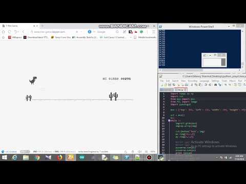 Python Bot plays Google's Dinosaur game