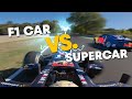 F1 Car vs Supercar at Mount Panorama circuit in Bathurst 🇦🇺
