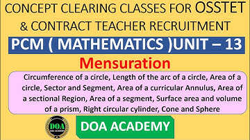Mensuration  OSSTET & CONTRACT TEACHER 2021 PCM (MATHEMATICS) UNIT – 13 BASIC CONCEPTS