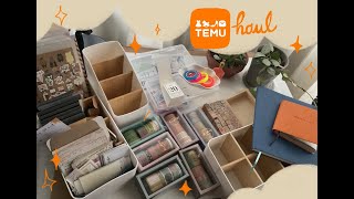 Temu Haul - Unboxing Stationary items: stickers, ephemera, washi, storage, etc.