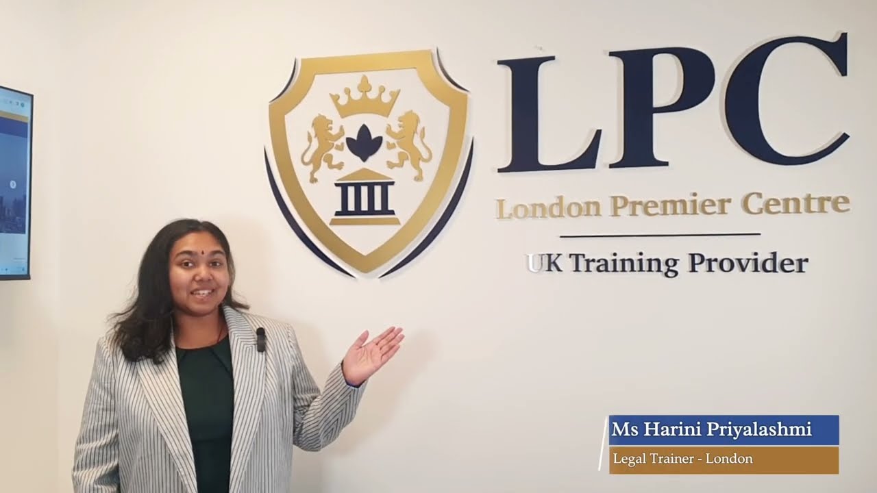 Ms Harini Priyalashmi - Legal Trainer at LPC Training in London