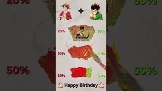 One Piece Elbaph arc Color Mixing 13 Monkey D. Luffy and Gon Freecss Happy Birthday 🎂 #satisfying