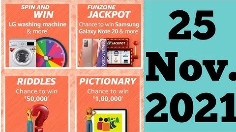 Amazon November Funzone Carnival Quiz Answers Today | Amazon Quiz Answers Today | 25 November 2021