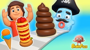 Pancake Run 🆚 Stacky Ice Cream Runner - Max Level SpeedRun NEW Update Gameplay Walkthrough 