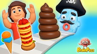 Pancake Run 🆚 Stacky Ice Cream Runner - Max Level SpeedRun NEW Update Gameplay Walkthrough 