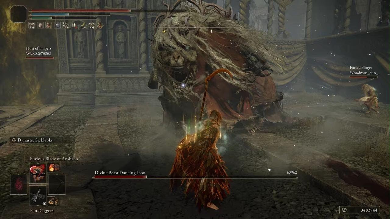 ELDEN RING L200 Hybrid Harp Bow Build Jolly Co-op Vs. Divine Beast, Dancing Lion!