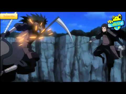 معركة اوتشيها مدرا مع الهوكاجي الاول زي ما بدك