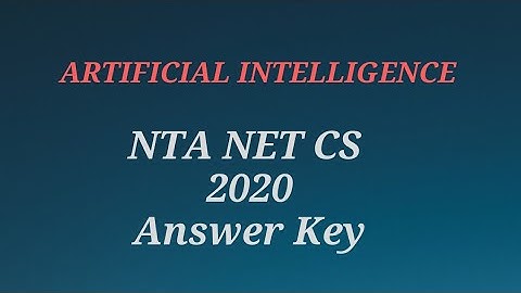 NOV 2020 NTA CS Solution | Artificial Intelligence Question of Matching