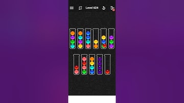 Level 624 of Ball Sort Color water Puzzle
