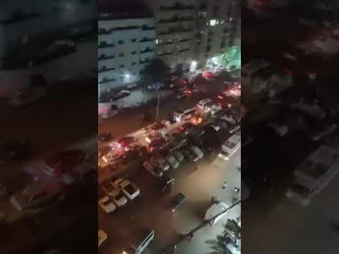 حادث عزبة النخل وسيارات الاسعاف تنقل المصابين