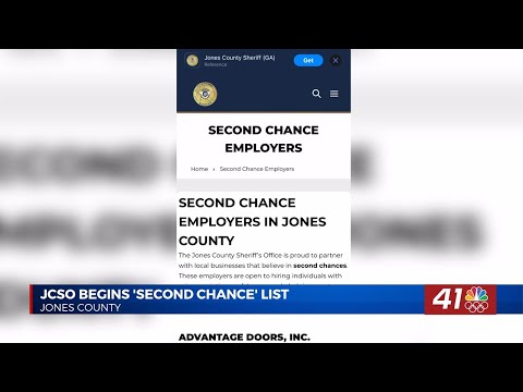 Jones County sheriff launches second chance employers list
