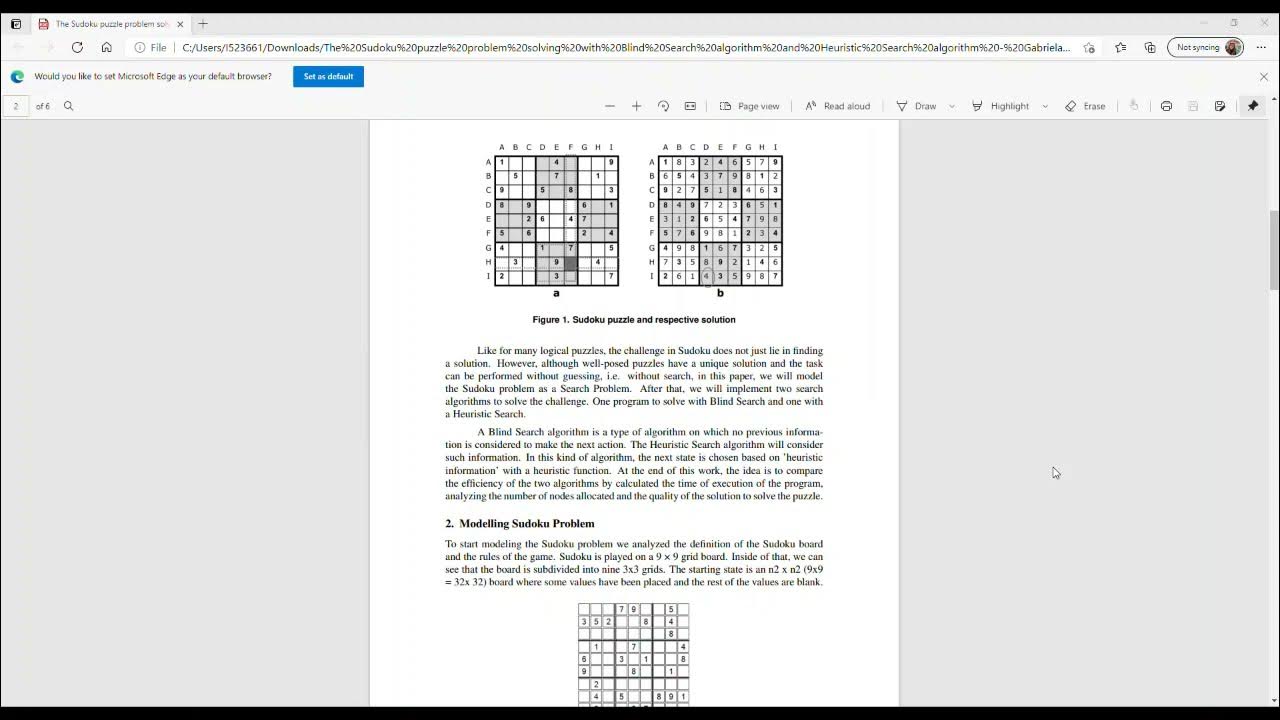 Sudoku solver blind search algorithm and heuristic search algorithm