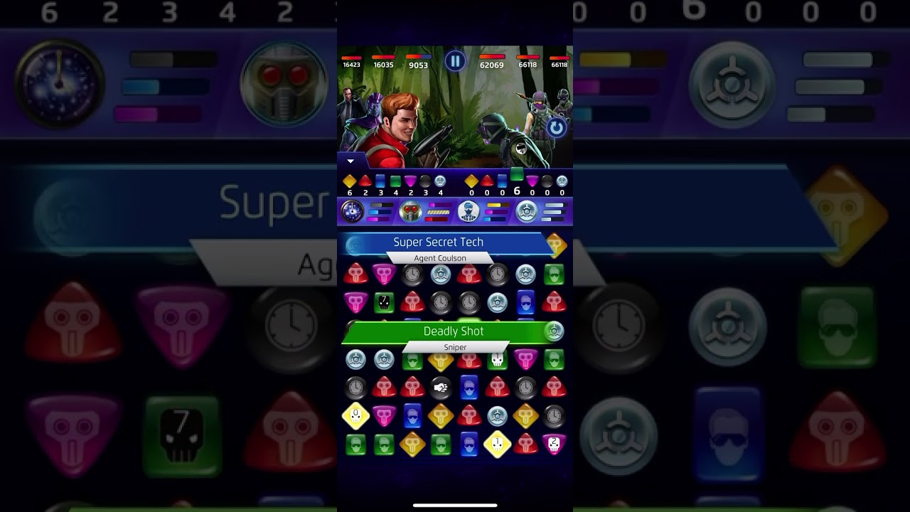 Marvel Puzzle Quest- PUZZLE-3* Kang (classic) team test Feb 12,2023