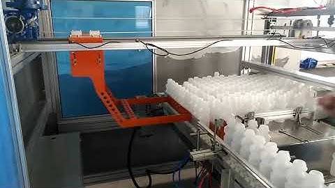 Empty Plastic Bottle Bagging Machine Working In The Factory