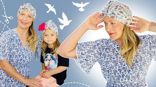Как сделать шапку-тюрбан из хлопковой ткани для женщин и девочек / Как сшить шапку вручную