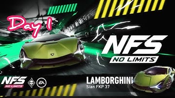 Precipice of Power Lamborghini Sian FKP 37 | NFS No Limits | Day 1