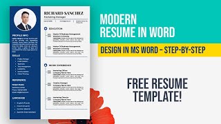 📝 Free Resume Template in MS Word 💼 | Step-by-Step Tutorial 🔥