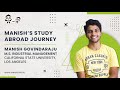 Manishs study abroad journey  california state university los angeles  study in usa  uniabroad