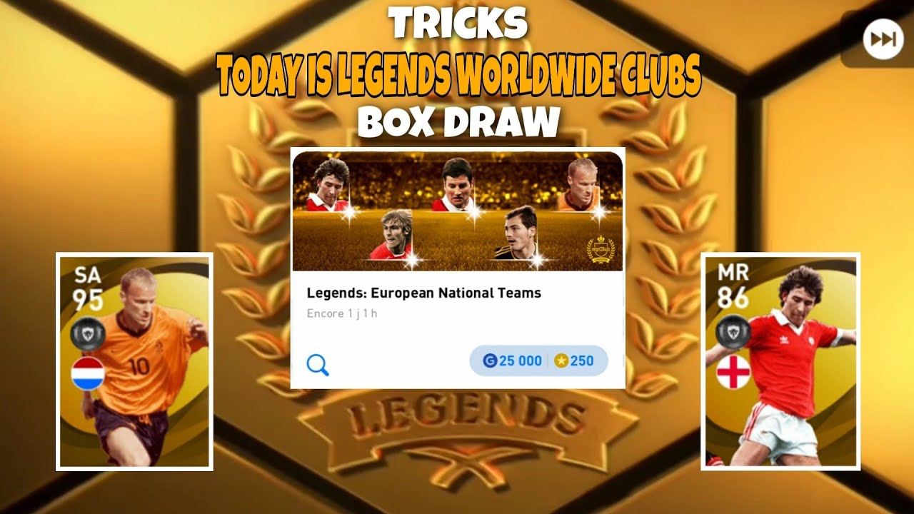 LEGENDS Black Ball Trick In LEGENDS European Nationale Team Box Draw || PES 2021