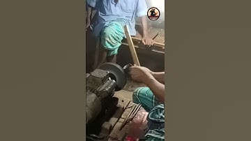 "Look, the traditional sickle is being sharpened for cutting firewood and bamboo." #bamboocultivatio