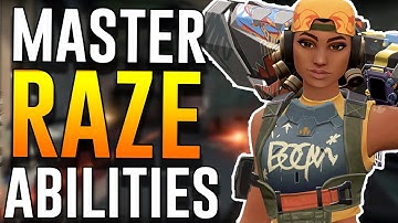 How To MASTER RAZE - Valorant BIND Map Raze Boom Bot, Cluster Charge, Paint Shells & Showstopper