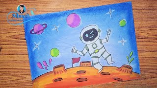 رسم رائد فضاء || 7 || Astronaut drawing || Astronot çizimi || Dessin d'astronaute