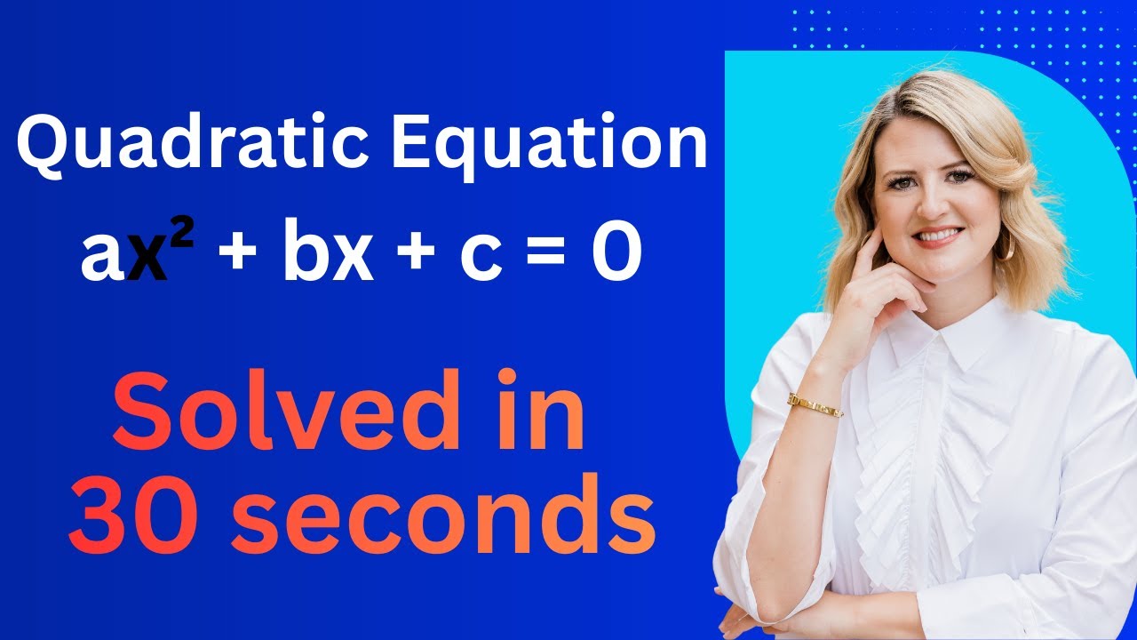Solve Quadratic Equation in just 30 second | Math | Trick - YouTube
