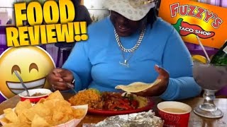 FOOD REVIEW | TACO TUESDAY | FIRST TIME TRYING FUZZY'S TACO SHOP !!! 🌯🥙🌮🌮 FAJITA TACOS 🌮