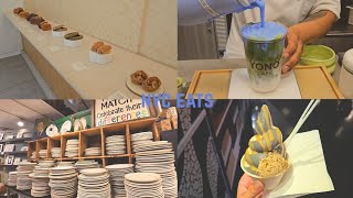 POV a day of eating & shopping in nyc || soft serve, folded cheeseburger,  fishs eddy, matcha 🍵 screenshot 1