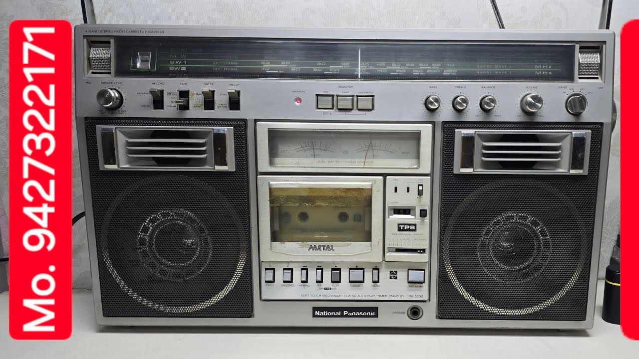 National Panasonic RX-5600F 4 Band Radio Cassette Recorder fulllll