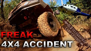 CAPE YORK - FREAK 4x4 ACCIDENT ROCKS TELEGRAPH TRACK