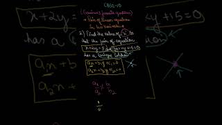 FIND VALUE OF "K" FOR PAIR OF EQUATION HAVING UNIQUE SOLUTION ? |CBSE 10 (2025-26) |#shorts