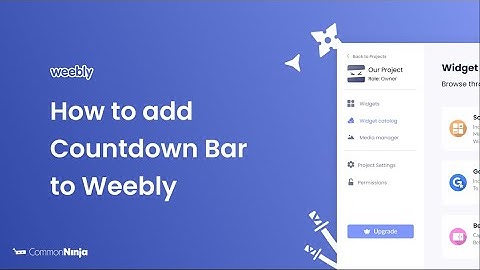 How to add a Countdown Bar to Weebly