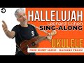 Hallelujah by Leonard Cohen Ukulele Tutorial | Play Along + Sing Along [FREE BackingTrack + Sheet]