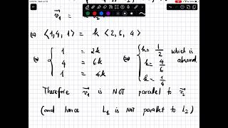 Determine whether two lines intersect, are skew, or are parallel.