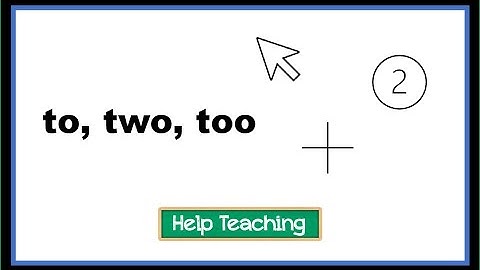 to, two, too | Commonly Confused Words Lesson