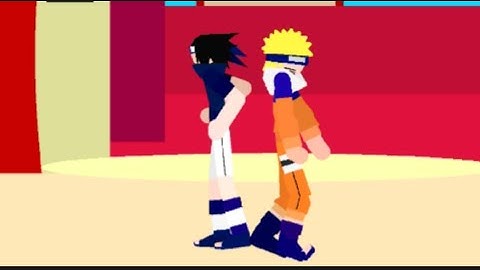 Naruto vs Sasuke stick fight animation 